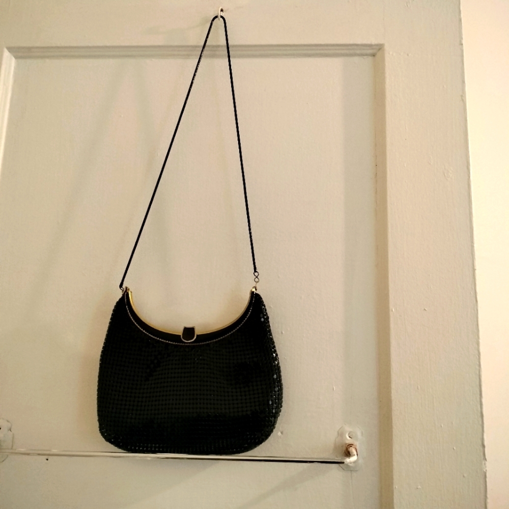 Elegant Black Sequin Shoulder Bag